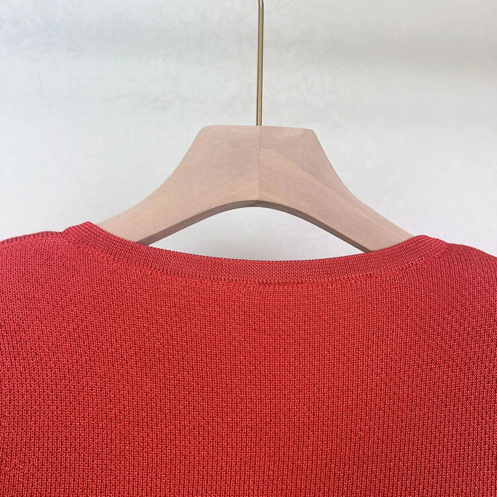 Conjunto Tricô Cardigan e Saia Plissada Modern Madison