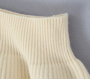 Conjunto Tricô Blusa Manga Comprida e Mini Saia Modern Violet