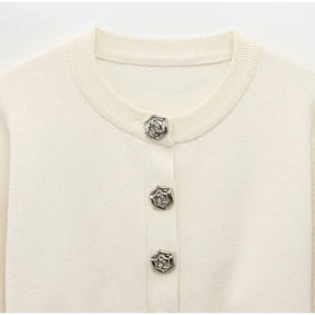 Conjunto Casaco Manga Bufante e Saia Curta Modern Mabel