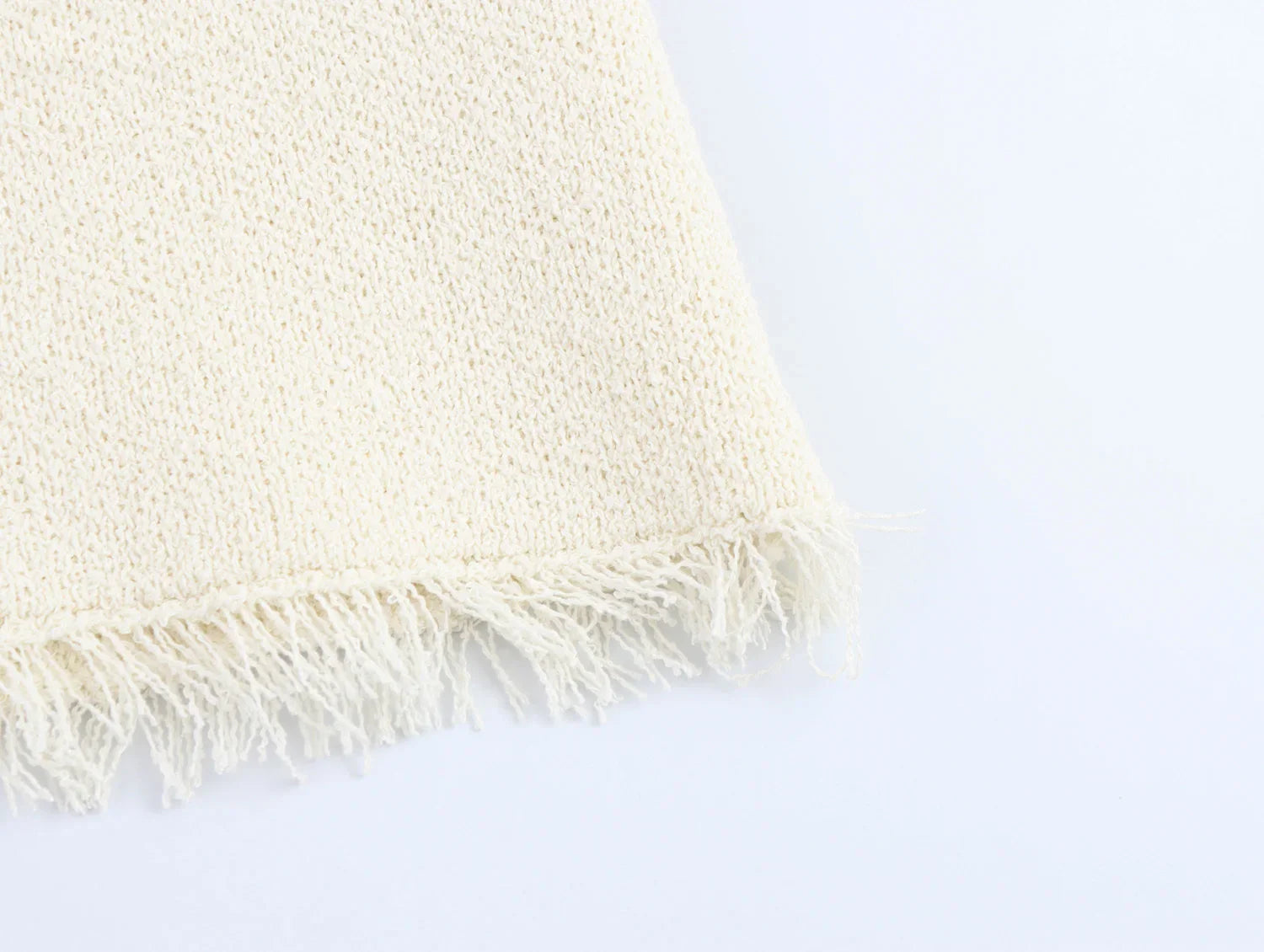 Conjunto Tricô Blusa Manga Curta e Saia Curta Modern Safira