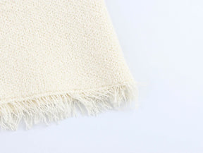 Conjunto Tricô Blusa Manga Curta e Saia Curta Modern Safira