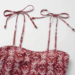 Conjunto Maiô e Saia Saída de Praia com Franjas Modern Marina