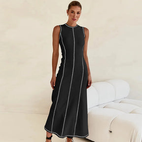 Vestido Midi de Malha Sem Mangas Modern Eleganza