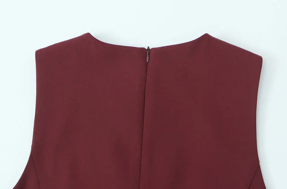 Vestido Curto Godê Barra Plissada Modern Sienna