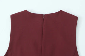 Vestido Curto Godê Barra Plissada Modern Sienna