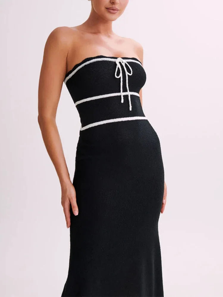 Vestido Tricô Midi Sem Alças Modern Fiorella