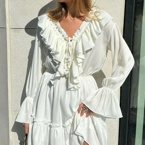 Vertido Curto Manga Longa Boho Chic Modern Aurélia