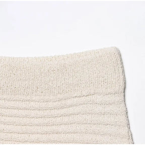 Conjunto Tricô Blusa e Saia com Franja Modern Clara