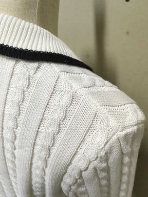 Conjunto Tricô Cropped Manga Comprida e Saia Modern Antonella