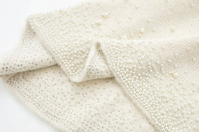 Conjunto Tricô Sueter e Saia com Pérolas Modern Martina