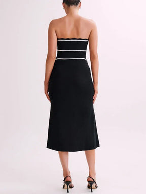 Vestido Tricô Midi Sem Alças Modern Fiorella