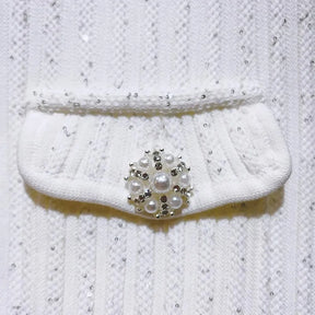 Vestido Curto Tricô Gola Polo e Bolsos Modern Seraphina