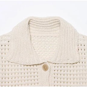 Conjunto Tricô Blusa e Saia com Franja Modern Clara