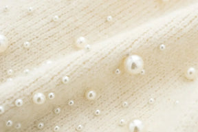 Conjunto Tricô Sueter e Saia com Pérolas Modern Martina