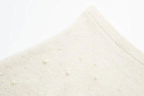 Conjunto Tricô Sueter e Saia com Pérolas Modern Martina