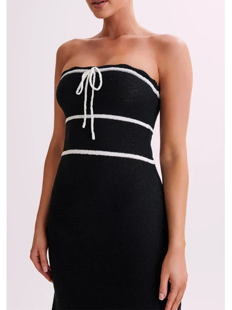 Vestido Tricô Midi Sem Alças Modern Fiorella