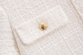 Vestido Curto Tricô com Botões Modern Celeste