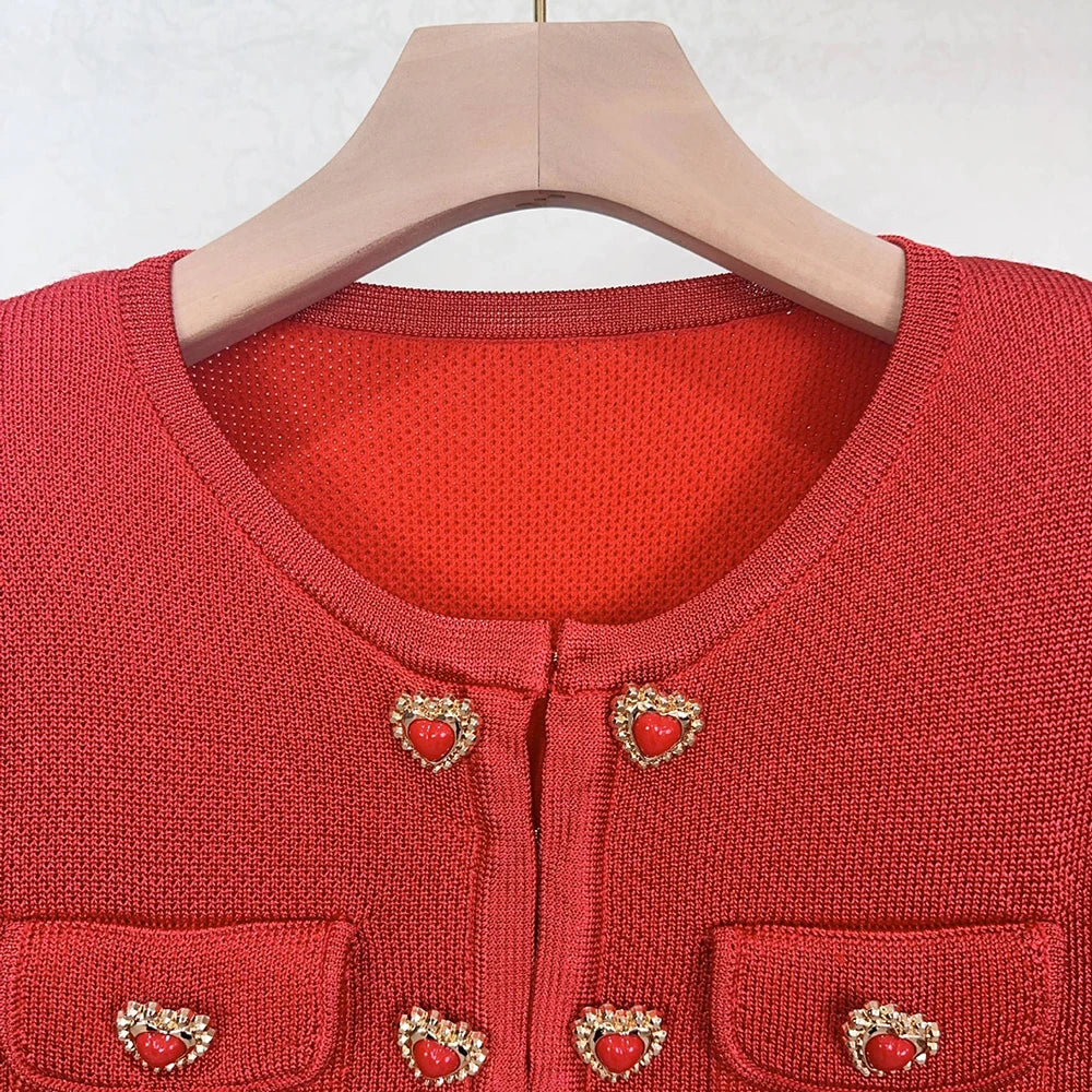 Conjunto Tricô Cardigan e Saia Plissada Modern Madison