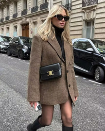 Conjunto Blazer e Saia Curta Plissada Modern Charlotte