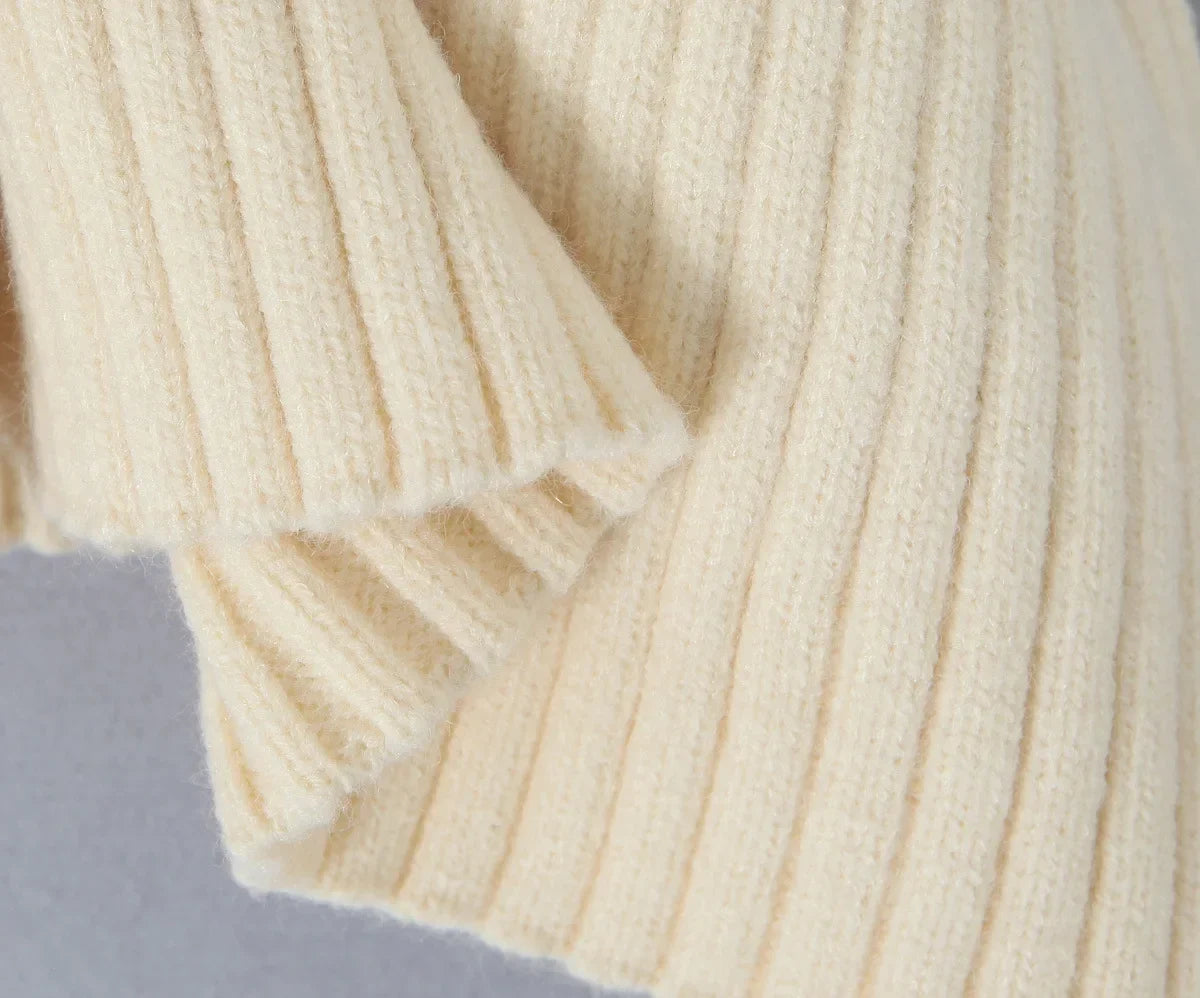 Conjunto Tricô Blusa Manga Comprida e Mini Saia Modern Violet