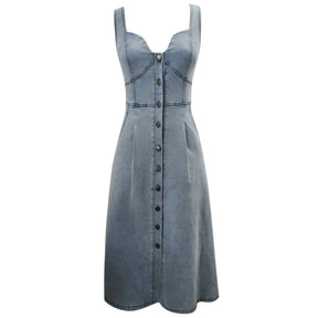 Vestido Midi Jeans Modern Gaya