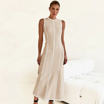 Vestido Midi de Malha Sem Mangas Modern Eleganza