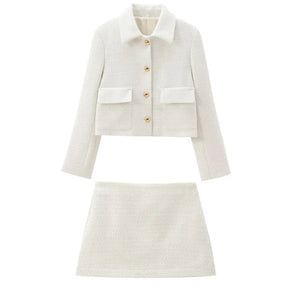 Conjunto Casaco com Botões e Saia Curta Modern Margô