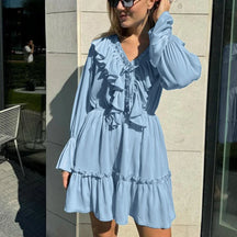 Vertido Curto Manga Longa Boho Chic Modern Aurélia