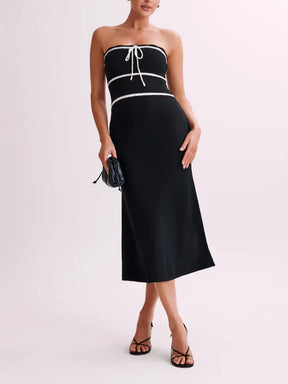 Vestido Tricô Midi Sem Alças Modern Fiorella