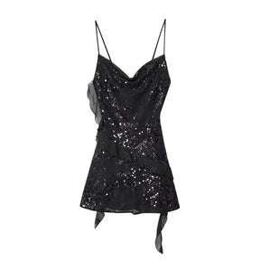 Vestido Curto de Paetê Tendência Modern Layse