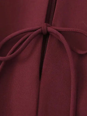 Vestido Curto Godê Barra Plissada Modern Sienna