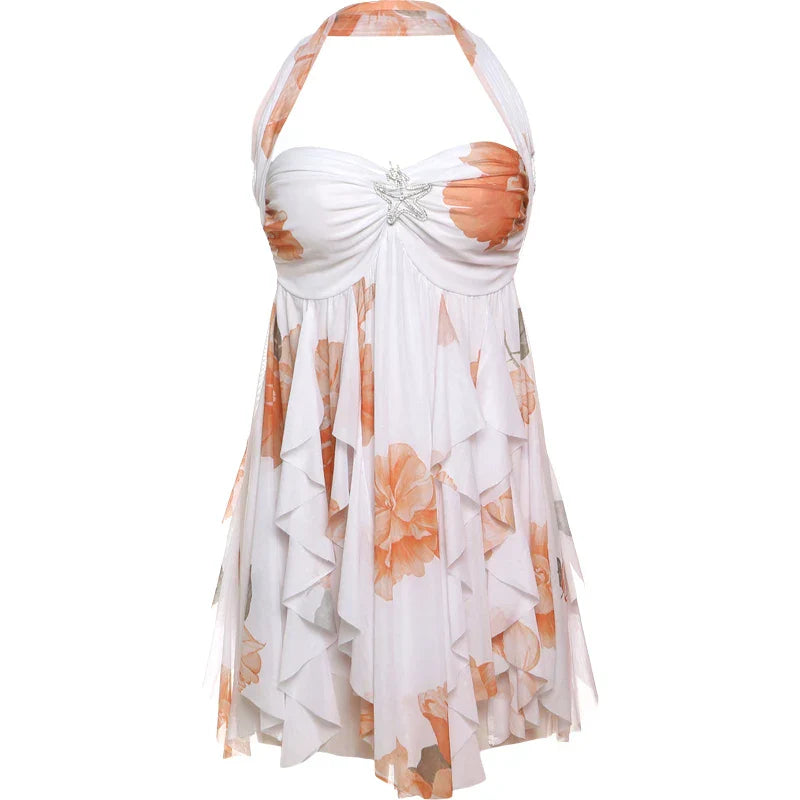 Vestido Curto Tendência Babados Modern Ariel