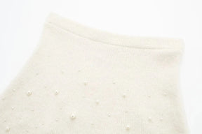 Conjunto Tricô Sueter e Saia com Pérolas Modern Martina