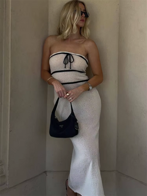 Vestido Tricô Midi Sem Alças Modern Fiorella