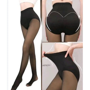 Meia-Calça Peluciada Translúcida com Cinta Modeladora Embutida Modern Shaper