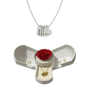 Colar de Corações Personalizados Amor Eterno