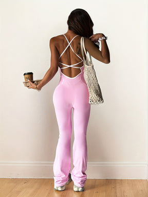 Macacão Esportivo Flare Costas Aberta Modern Selena