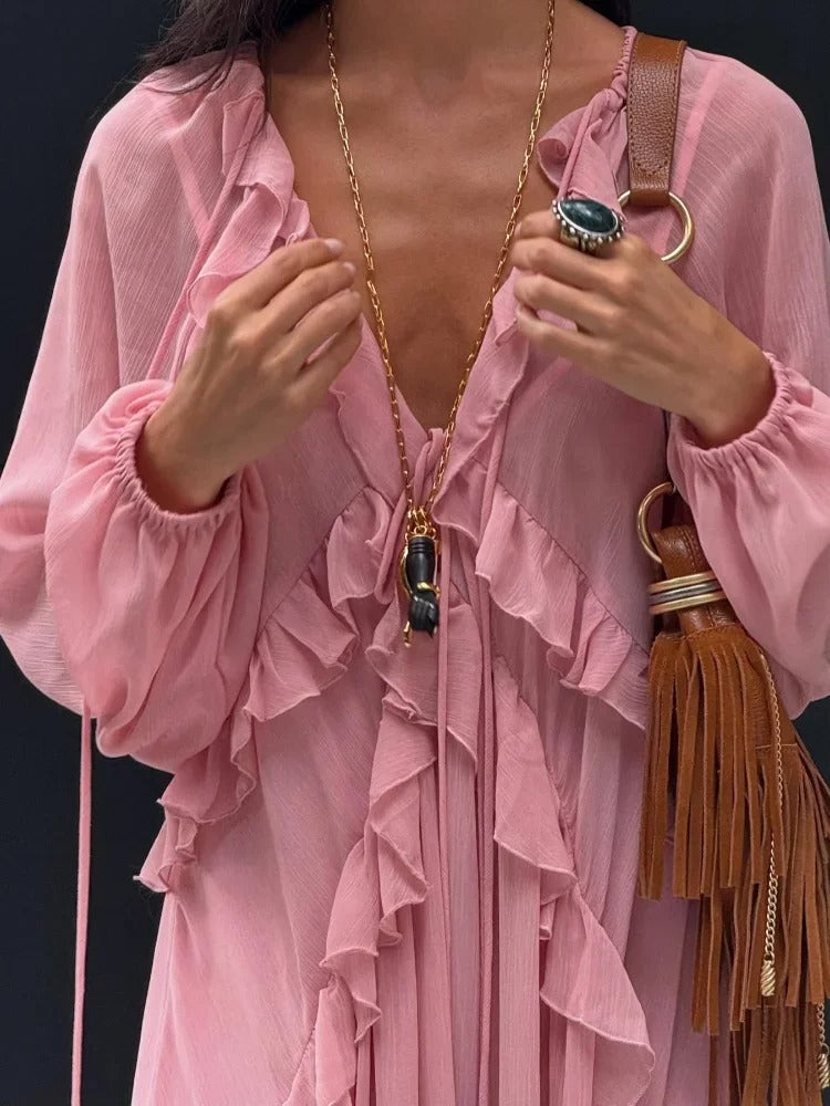 Vestido Feminino Longo Boho Modern Letícia