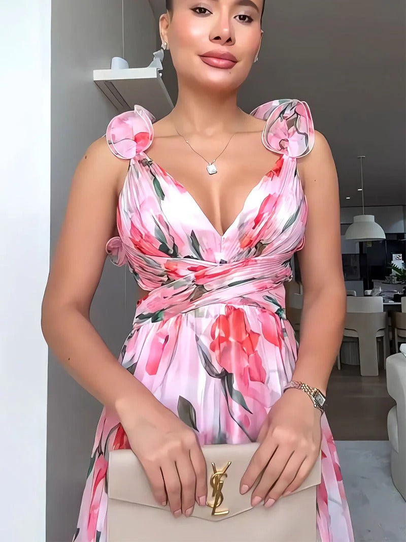 Vestido Longo Floral Modern Lumara