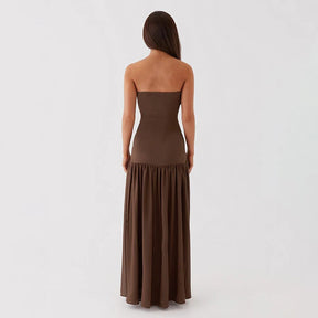 Vestido Longo Tomara que Caia  Com Fenda Modern Eden