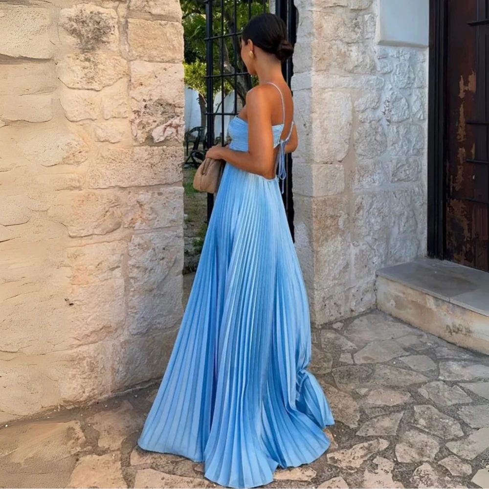 Vestido Longo Plissado Modern Loren