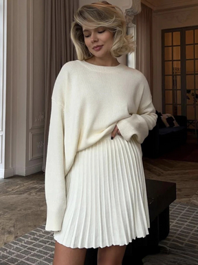 Saia Plissada Cintura Alta Modern Charlie