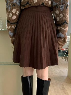 Saia Plissada Cintura Alta Modern Charlie
