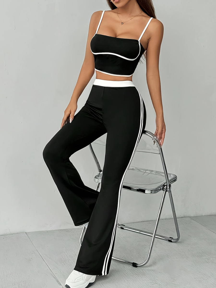 Conjunto Esportivo Top e Calça Flare Modern Giovana