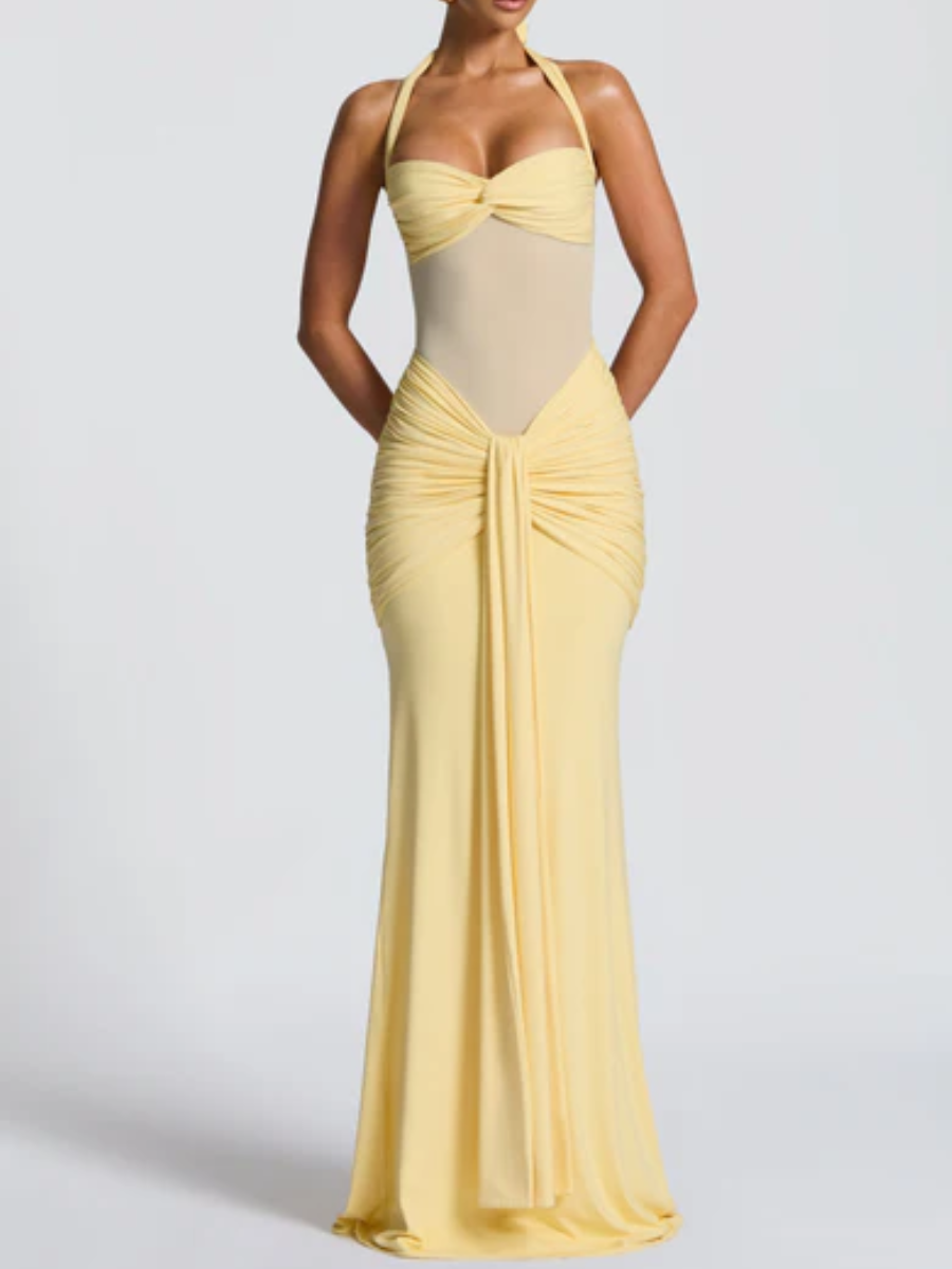 Vestido Longo Com Amarração Frontal Modern Vixen