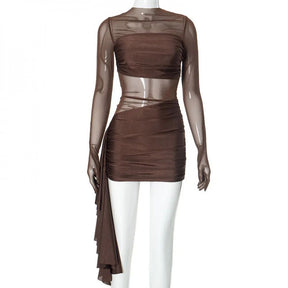 Vestido Curto Com Tule Irregular Modern Mariáh