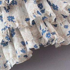 Vestido Curto Com Babados Modern Flora