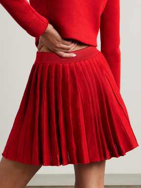 Conjunto Tricô Cardigan e Saia Plissada Modern Madison